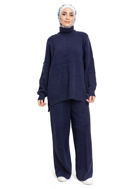 Medieval Blue Knit Suit - Khotwh